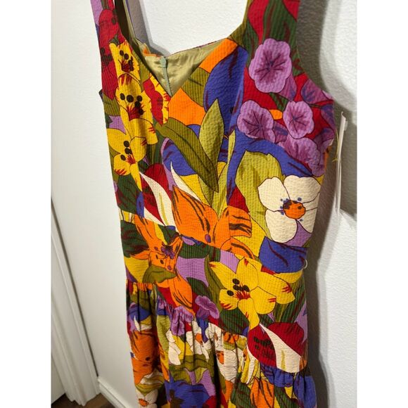 David Meister Dress NWT deadstock tropical floral retro pinup size 10 - Picture 4 of 6